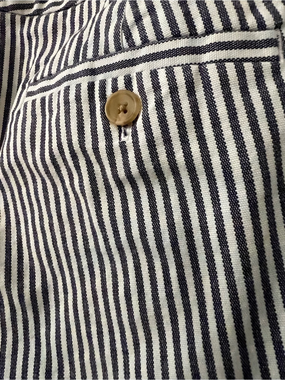 Banana Republic Navy and White Striped Women's Bermudas - Picture 7 of 8